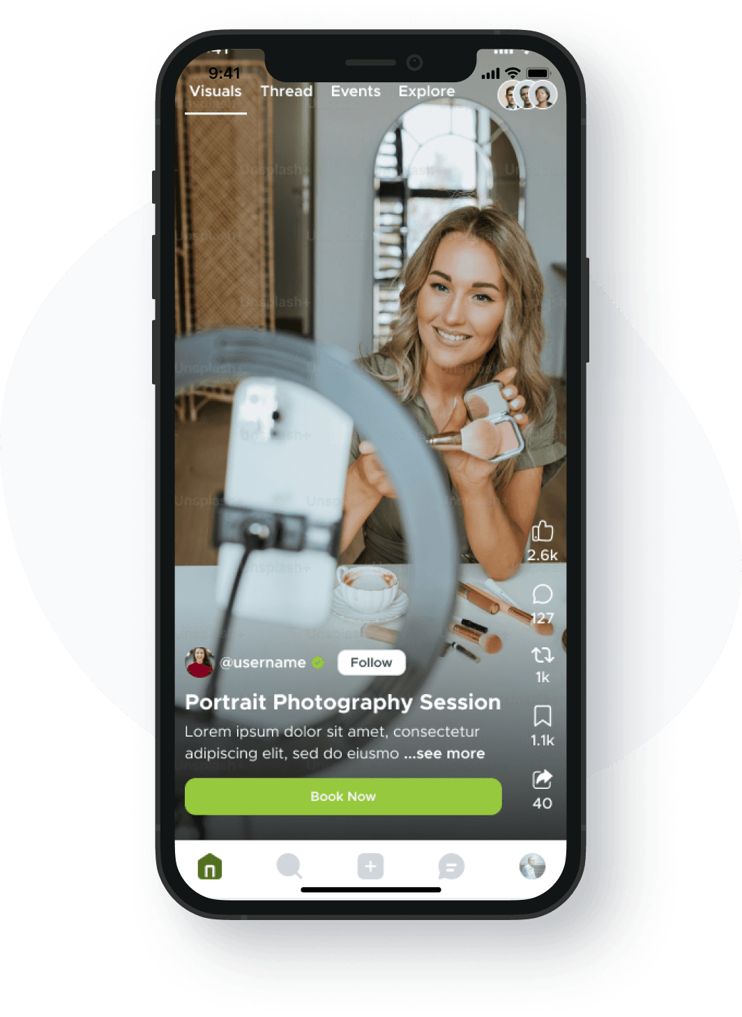 Marketty creator livestream on phone